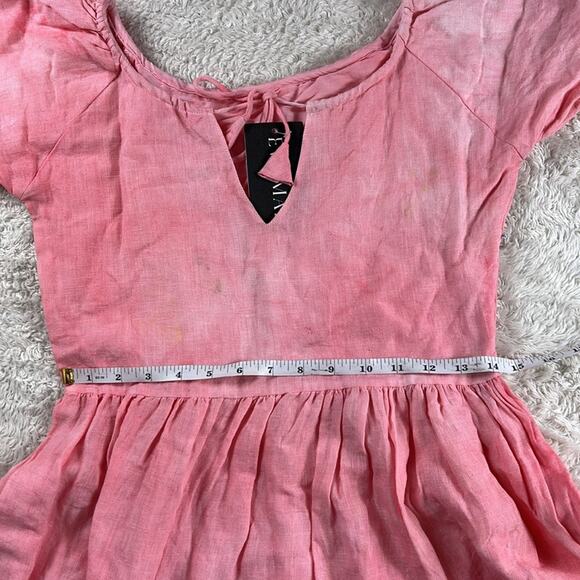 Ewamay hand dyed NWT pink hombre tie dye boho peasant Wendy dress, size small - Picture 6 of 7